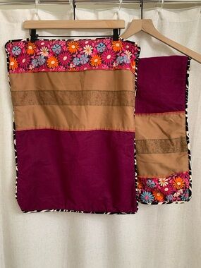 Seventeen Magazine Y2K Girl Floral Patchwork Corduroy Purple Pattern PillowCases